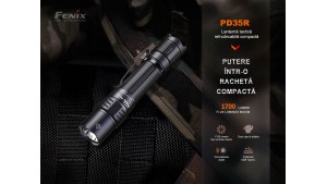 Fenix PD35R - Lanternă Tactică Reîncărcabilă - 1700 Lumeni - 353 Metri
